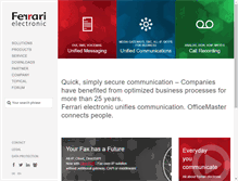 Tablet Screenshot of ferrari-electronic.com